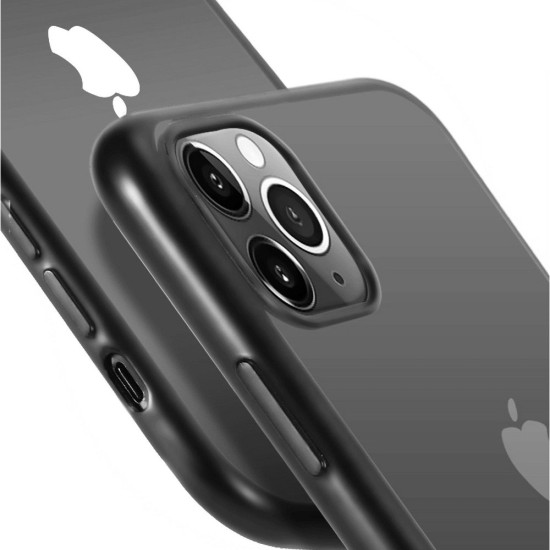 Forcell New Electro Matt TPU Back Case priekš Apple iPhone 12 Pro Max - Melns - silikona aizmugures apvalks / bampers-vāciņš