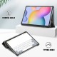 Tri-fold Stand PU Smart Auto Wake/Sleep Leather Case для Samsung Galaxy Tab S7 T870 / T875 / Tab S8 X700 / X706 - Чёрный - чехол-книжка со стендом / подставкой