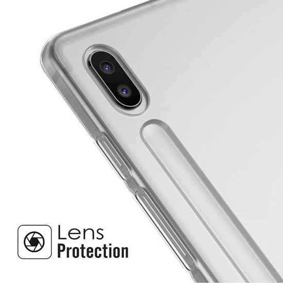 Crystal Clear TPU Protection Tablet Case Cover priekš Samsung Galaxy Tab S7 Plus T970 / T976 / Tab S8 Plus X800 / X806 - Caurspīdīgs - silikona aizmugures apvalks