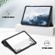 Tri-fold Stand PU Smart Auto Wake/Sleep Leather Case priekš Samsung Galaxy Tab A7 (2020 / 2022) T500 / T505 / T509 - Melns - sāniski atverams maciņš ar stendu