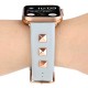 Genuine Leather Watchband with Rose Gold Fastener priekš Apple Watch 42 / 44 / 45 mm / Ultra 49 mm - Gaiši Zils - dabīgās ādas siksniņa priekš pulksteņiem ar saspraudi