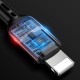 Mcdodo 1.8M Omega CA-6410 3A USB to Lightning cable - Melns - Apple iPhone / iPad spirālveida lādēšanas un datu kabelis / vads