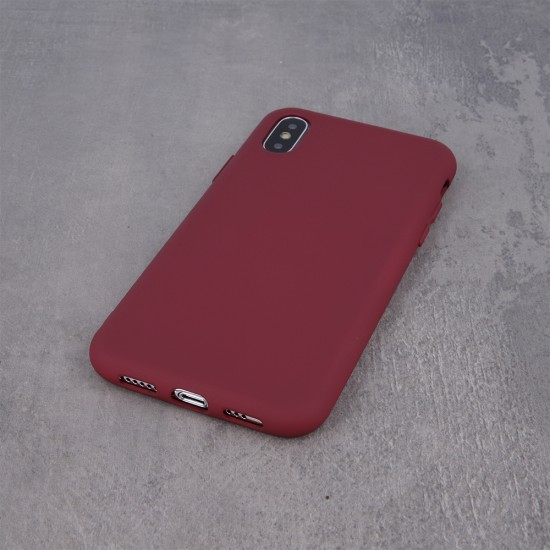 OEM Silicone Back Case (Microfiber Soft Touch) priekš Xiaomi Redmi 9A - Bordo - matēts silikona aizmugures apvalks