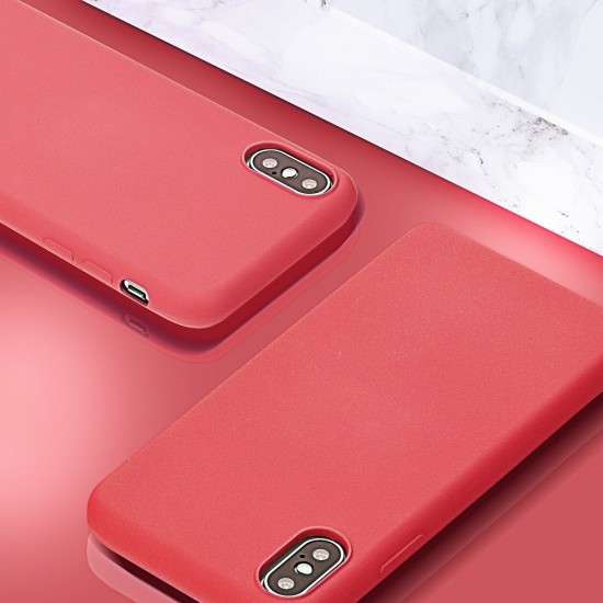 Forcell Silicone Lite Back Case priekš Samsung Galaxy M21 M215 - Rozā - matēts silikona aizmugures apvalks / bampers-vāciņš