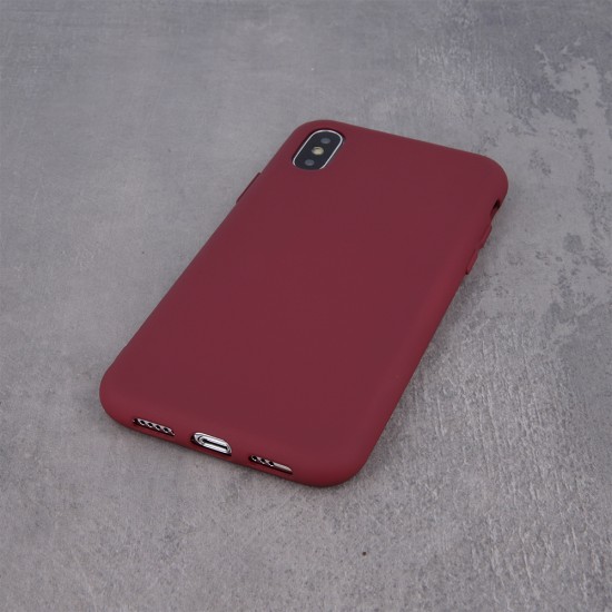 OEM Silicone Back Case (Microfiber Soft Touch) для Apple iPhone 12 Pro Max - Бордовый - матовая силиконовая накладка / бампер