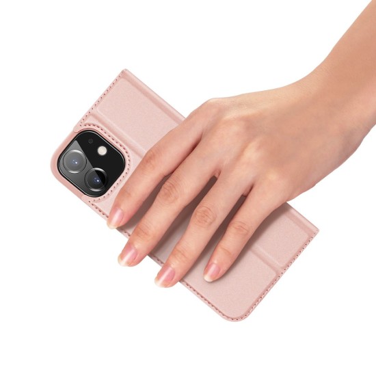 Dux Ducis Skin Pro series priekš Apple iPhone 12 / 12 Pro - Rozā Zelts - sāniski atverams maciņš ar magnētu un stendu