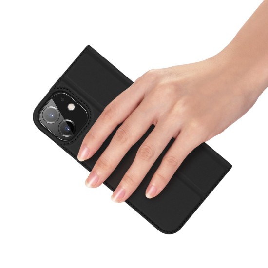 Dux Ducis Skin Pro series для Apple iPhone 12 / 12 Pro - Чёрный - чехол-книжка с магнитом и стендом / подставкой