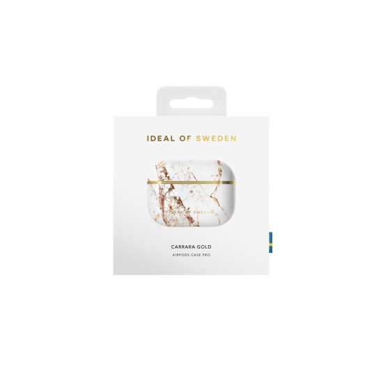 iDeal of Sweden Fashion Case priekš Apple Airpods Pro - Carrara Gold - plastikāta apvalks bezvadu austiņu lādēšanas ierīcei