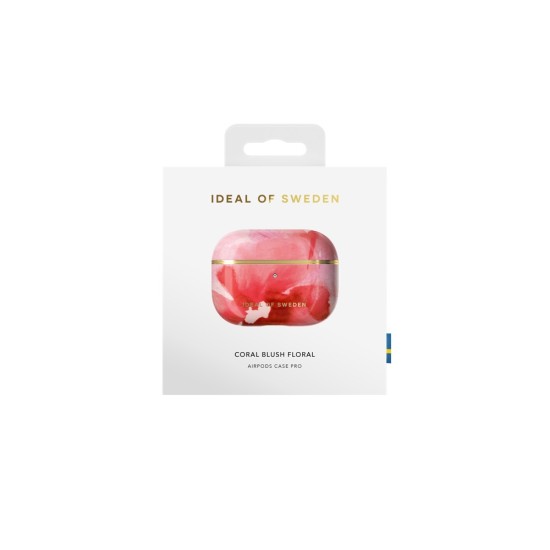 iDeal of Sweden Fashion Case priekš Apple Airpods Pro - Coral Blush Floral - plastikāta apvalks bezvadu austiņu lādēšanas ierīcei