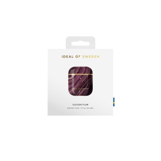 iDeal of Sweden Fashion Case priekš Apple Airpods - Golden Plum - plastikāta apvalks bezvadu austiņu lādēšanas ierīcei