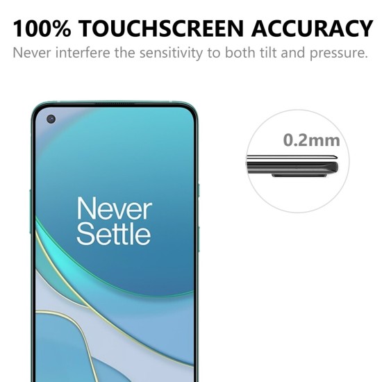 Full Glue 9H Tempered Glass Screen protector priekš OnePlus 9 - Melns - Ekrāna Aizsargstikls / Bruņota Stikla Aizsargplēve
