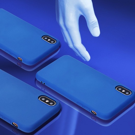 Forcell Silicone Lite Back Case priekš Xiaomi Redmi Note 10 Pro - Zils - matēts silikona aizmugures apvalks / vāciņš