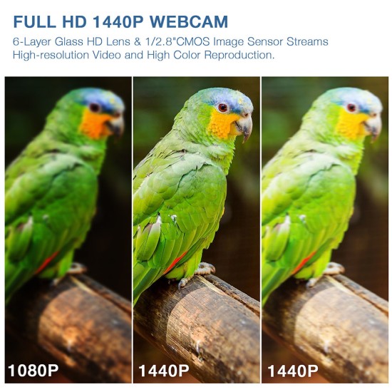 Web kamera 2K Quad HD B8-C06 1440p (2560*1440p) 30fps - Melna - webcam with microphone