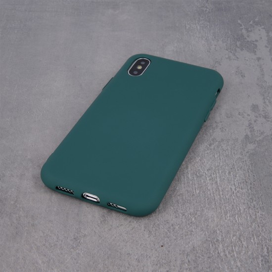 OEM Silicone Back Case (Microfiber Soft Touch) priekš Samsung Galaxy A22 5G A226 - Tumši Zaļš - matēts silikona aizmugures apvalks