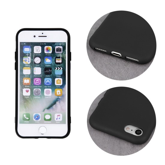 OEM Silicone Back Case (Microfiber Soft Touch) priekš Apple iPhone 13 - Melns - matēts silikona aizmugures apvalks