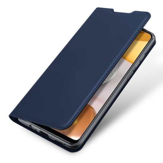 Dux Ducis Skin Pro series priekš Samsung Galaxy A22 5G A226 - Tumši Zils - sāniski atverams maciņš ar magnētu un stendu