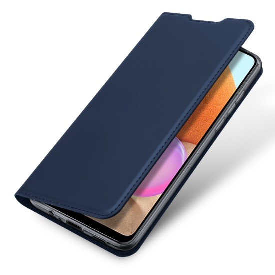 Dux Ducis Skin Pro series priekš Samsung Galaxy A32 4G A325 - Tumši Zils - sāniski atverams maciņš ar magnētu un stendu