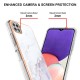 IMD Electroplating Marble Pattern TPU Phone Shell priekš Samsung Galaxy A22 5G A226 - Balts - silikona aizmugures apvalks / bampers-vāciņš