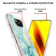 IMD Electroplating Marble Pattern TPU Phone Shell priekš Xiaomi Poco X3 NFC / X3 Pro - Zaļš - silikona aizmugures apvalks / bampers-vāciņš