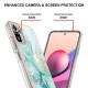IMD Electroplating Marble Pattern TPU Phone Shell priekš Xiaomi Redmi Note 10 / Note 10S / Poco M5s - Zaļš - silikona aizmugures apvalks / bampers-vāciņš