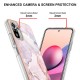 IMD Electroplating Marble Pattern TPU Phone Shell priekš Xiaomi Redmi Note 10 / Note 10S / Poco M5s - Rozā Zelts - silikona aizmugures apvalks / bampers-vāciņš