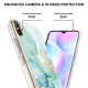 IMD Electroplating Marble Pattern TPU Phone Shell priekš Xiaomi Redmi 9A - Zaļš - silikona aizmugures apvalks / bampers-vāciņš