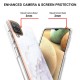 IMD Electroplating Marble Pattern TPU Phone Shell priekš Samsung Galaxy A12 A125 - Balts - silikona aizmugures apvalks / bampers-vāciņš