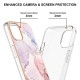 IMD Electroplating Marble Pattern TPU Phone Shell priekš Apple iPhone 13 - Rozā Zelts - silikona aizmugures apvalks / bampers-vāciņš