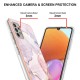 IMD Electroplating Marble Pattern TPU Phone Shell priekš Samsung Galaxy A32 4G A325 - Rozā Zelts - silikona aizmugures apvalks / bampers-vāciņš