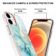 IMD Electroplating Marble Pattern TPU Phone Shell priekš Apple iPhone 12 / 12 Pro - Zaļš - silikona aizmugures apvalks / bampers-vāciņš