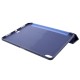 Tri-fold Stand PU Leather Tablet Protective Shell priekš Apple iPad Pro 11 (2018) / Air 4 (2020) / Air 5 (2022) - Zils - sāniski atverams maciņš ar stendu