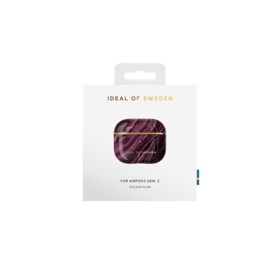 iDeal of Sweden Fashion Case priekš Apple Airpods 3 - Golden Plum - plastikāta apvalks bezvadu austiņu lādēšanas ierīcei