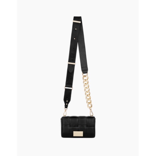 iDeal of Sweden SS21 Braided Crossbody Bag - Smooth Noir - женская сумочка через плечо