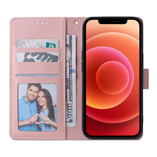 Tech-Protect Wallet Book Case priekš Samsung Galaxy A53 5G A536 - Balts / Puķes - sāniski atverams maciņš ar magnētu un stendu / grāmatveida maks