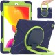 Tech-Protect X-Armor Back Case with Stand priekš Apple iPad 10.2 (2019 / 2020 / 2021) - Zils / Koši Zaļš - triecienizturīgs silikona-plastikāta aizmugures apvalks ar statīvu un ekrāna aizsardzību