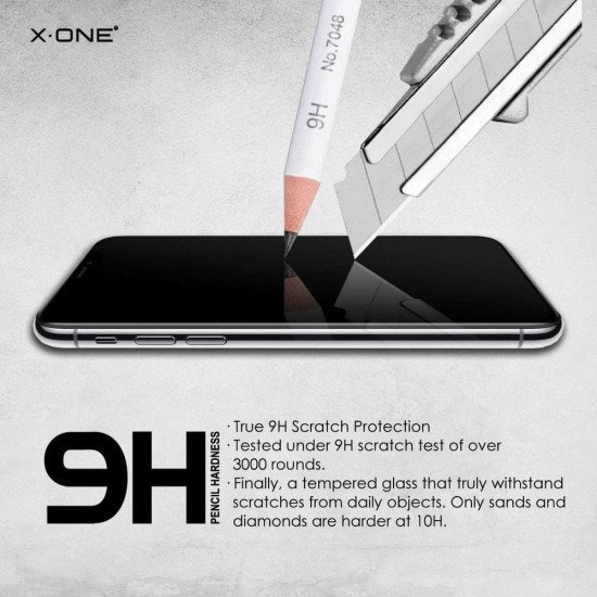 X-One 3D Full Cover Tempered Glass Screen Protector priekš Apple iPhone 11 / XR - Melns - Ekrāna Aizsargstikls / Bruņota Stikla Aizsargplēve