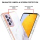 IMD Electroplating Marble Pattern TPU Phone Shell priekš Samsung Galaxy A13 4G A135 - Balts - silikona aizmugures apvalks / bampers-vāciņš