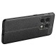 Litchi Skin PU Leather Coated TPU Mobile Phone Case priekš OnePlus 10 Pro 5G - Melns - ādas imitācijas triecienizturīgs silikona aizmugures apvalks (maciņš, bampers, vāciņš, slim cover, bumper, back case)