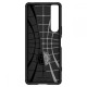 Spigen Rugged Armor Back Case priekš Sony Xperia 1 IV - Melns - triecienizturīgs silikona aizmugures apvalks / bampers-vāciņš