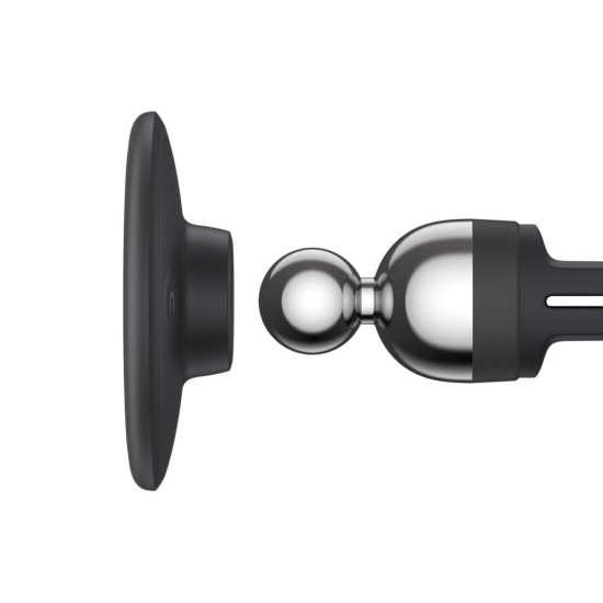 Baseus Magnetic Air Vent Car Mount Holder with Cable Clip - Melns - Universāls stiprinājums turētājs auto ventilācijas režģa