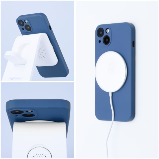Silicone MagSafe Back Case priekš Apple iPhone 12 Pro Max - Zils - silikona aizmugures apvalks / bampers-vāciņš