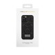 iDeal of Sweden Atelier AG22 Back Case priekš Apple iPhone 12 / 12 Pro - Puffy Black - mākslīgās ādas aizmugures apvalks ar turētāju / bampers-vāciņš