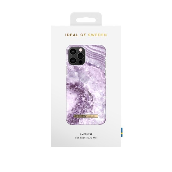 iDeal of Sweden Fashion CR22 Back Case priekš Apple iPhone 12 / 12 Pro - Amethyst - plastikāta aizmugures apvalks ar iebūvētu metālisku plāksni / bampers-vāciņš
