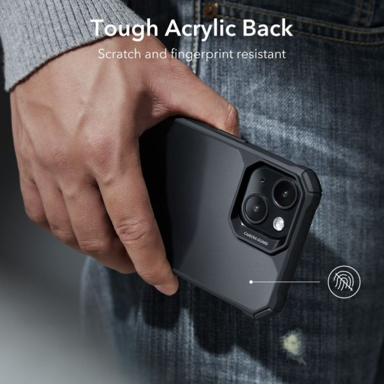 ESR Air Armor Back Case priekš Apple iPhone 14 - Melns - triecienizturīgs silikona-plastikāta aizmugures apvalks / bampers-vāciņš