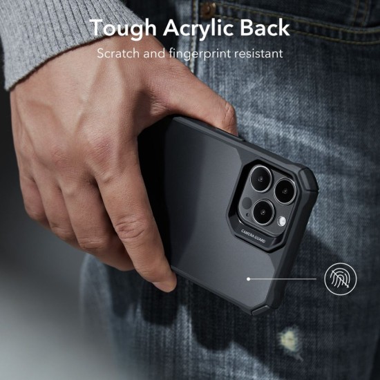 ESR Air Armor Back Case priekš Apple iPhone 14 Pro - Melns - triecienizturīgs silikona-plastikāta aizmugures apvalks / bampers-vāciņš