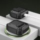 Tech-Protect X-Carbo Case priekš Apple Airpods Pro 2 - Melns - triecienizturīgs silikona-plastikāta apvalks bezvadu austiņu lādēšanas ierīcei ar karabīni