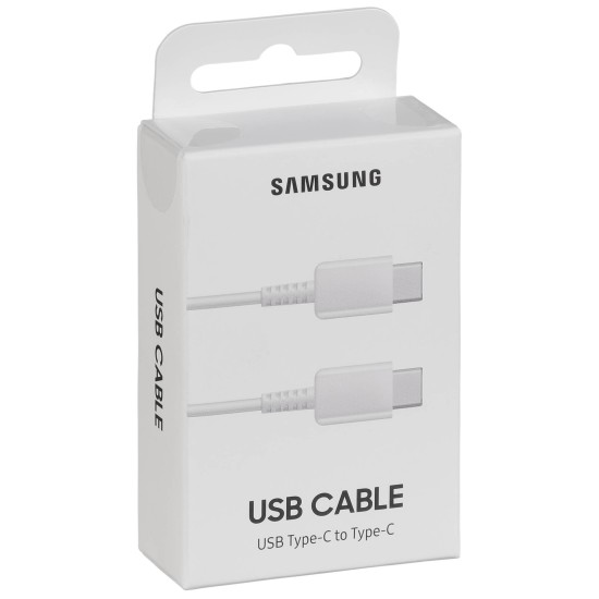 Samsung 1M EP-DA705BWE Type-C to Type-C cable - Balts - USB-C lādēšanas un datu kabelis / vads
