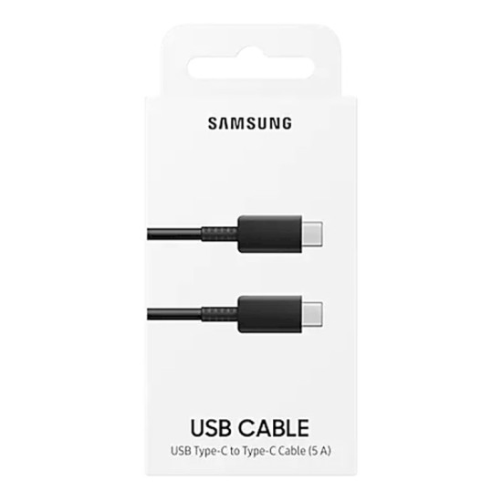 Samsung 1M EP-DN975BBE Type-C to Type-C 5A cable - Melns - USB-C lādēšanas un datu kabelis / vads