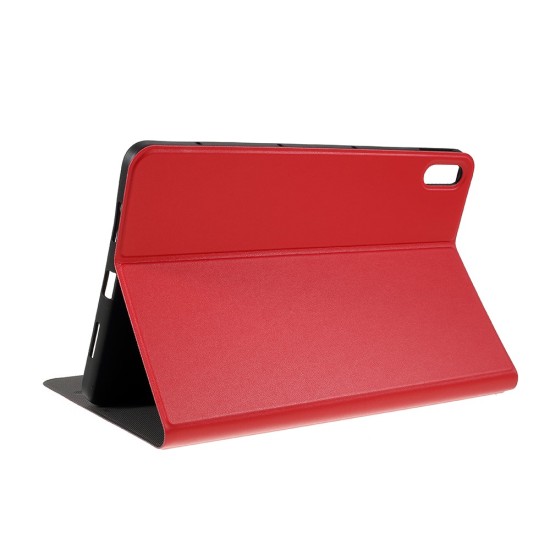 PU Leather Stand Tablet Cover Case priekš Huawei MatePad 10.4 - Sarkans - sāniski atverams maciņš ar stendu