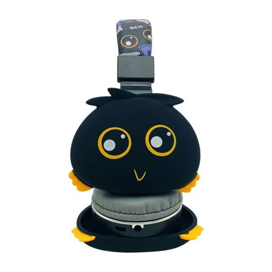Jellie Monster Ben YLFS-09BT Bluetooth 5.0 Wireless Headphones with Microphone for Kids Универсальные Детские Беспроводные Стерео Наушники - Чёрные